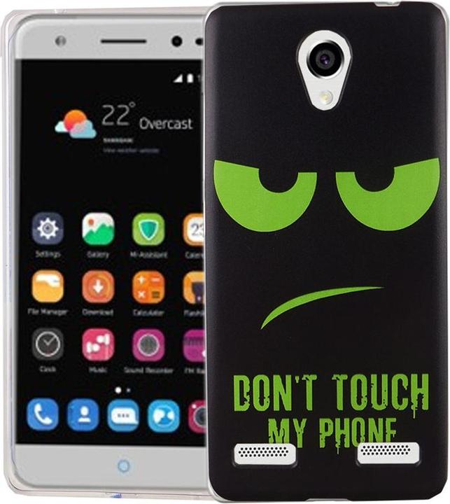 Produktbild König Design Handy Hülle für ZTE Blade L7 Dont Touch Grün Tasche Case Cover Motiv TPU Bumper (ZTE Blade L7)