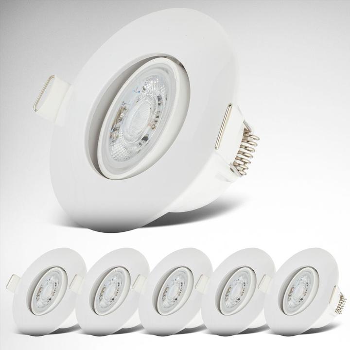 Image du produit B.K.Licht Lampes LED encastrées, set de 6, IP65, blanc, 6xPlaque LED/4,9W (480 lm)