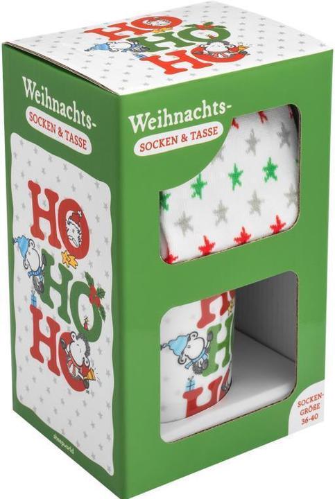 Image du produit Sheepworld Article de fan Ensemble tasse-chaussettes Ho Ho Ho taille 36 - 40 (Une unité par pack, 36 - 40)