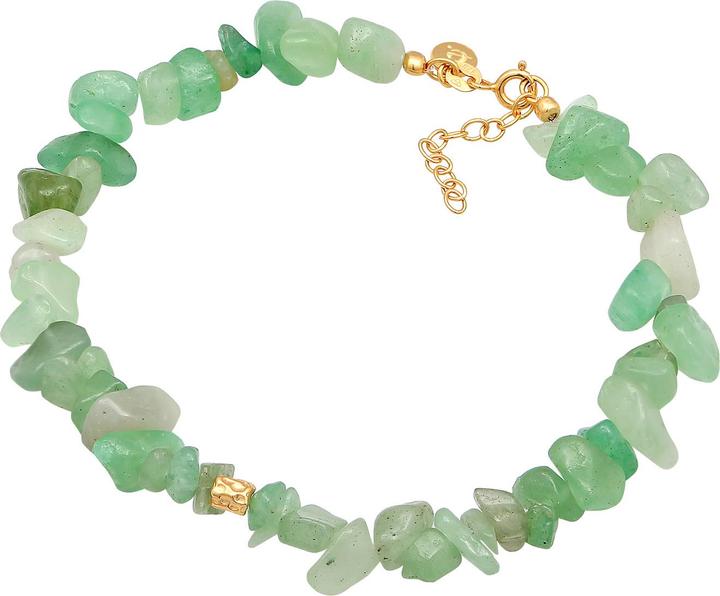 Immagine prodotto Elli PREMIUM Gioielli per i piedi Scheggia di avventurina in argento 925 placcato oro (Plastico, Argento 925 placcato oro, Avventurina, 22 cm)