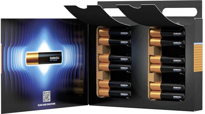 Actual product image Duracell Optimum AAA Mignon Alkaline Batteries, 1.5V LR03 MX2400, Pack of 12 (12 pcs., AA)