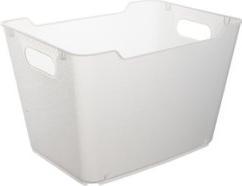 Actual product image keeeper Storage box lotta, 20.0 litres, transparent elegant tub with carrying handles, with surface (20 l)