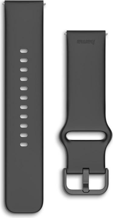 Actual product image Hama Armband zum Wechseln für Smartwatch 5000, Silikon, Schwarz (Silicone)