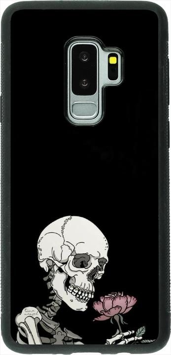 Produktbild PhoneLook Hülle Silikon schwarz Halloween 2023 rose and skeleton (Samsung Galaxy S9+)