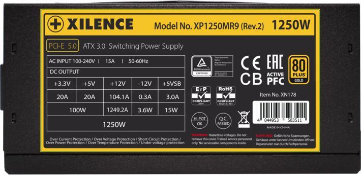 Produktbild Xilence Netzteil 1250W Performance X 80+ Gold Modular ATX3.0 (1250 W)