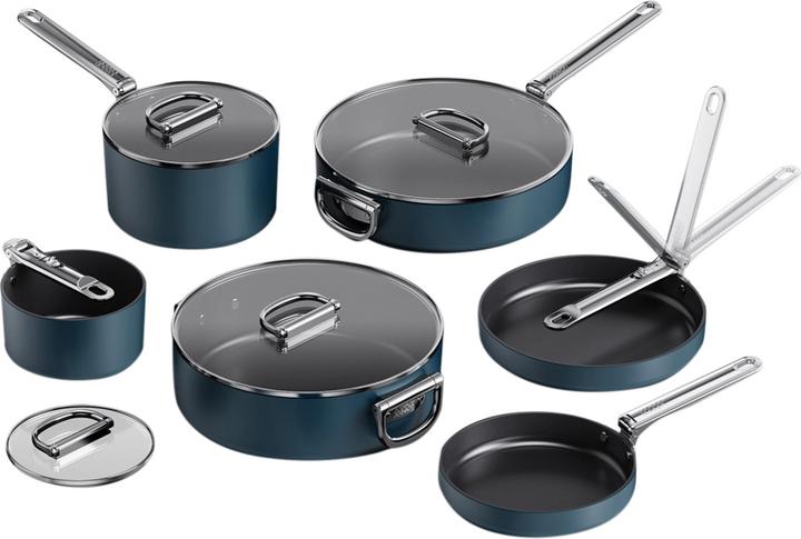 Joseph Joseph Space Kochset (28 cm, Pfannenset + Topfset, Aluminium)