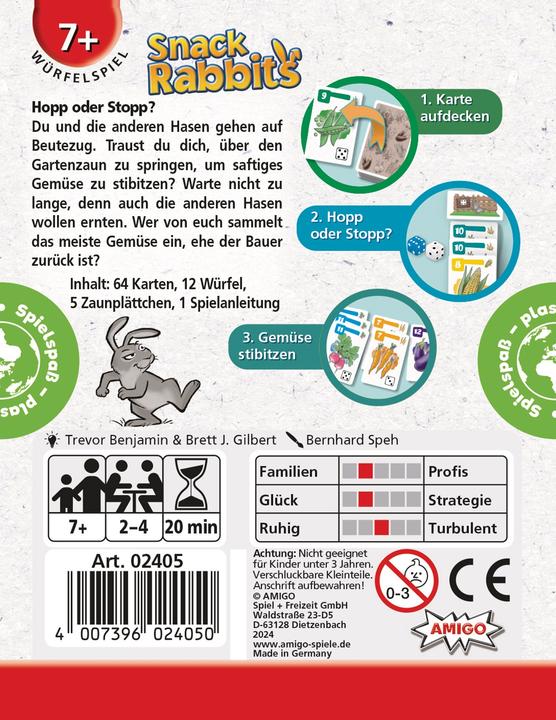 Image du produit Amigo Snack Rabbits 2-4joueurs 7+ (Allemand)