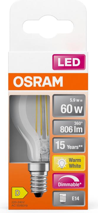 Actual product image Osram Superstar Classic P (E14, 5.90 W, 806 lm, 1 x, E)