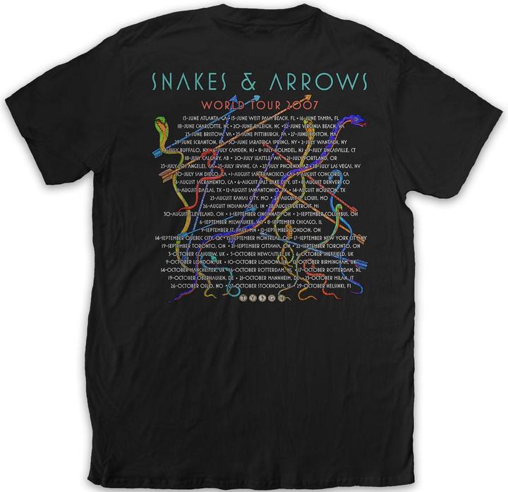 Actual product image Rush Unisex Adult Snakes & Arrows Tour 2007 T-Shirt (M)