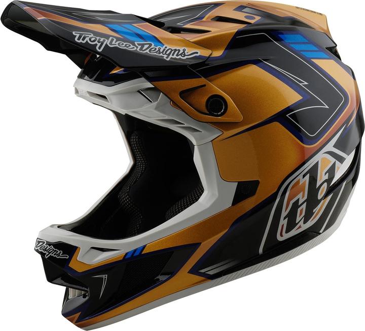 Actual product image Troy Lee Designs D4 Composite MIPS Helmet, Royalty, black/gold, XS | 53-54cm