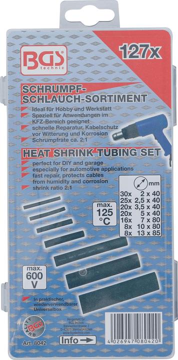 Image du produit BGS Schrumpfschlauch-Sortiment (127 x)