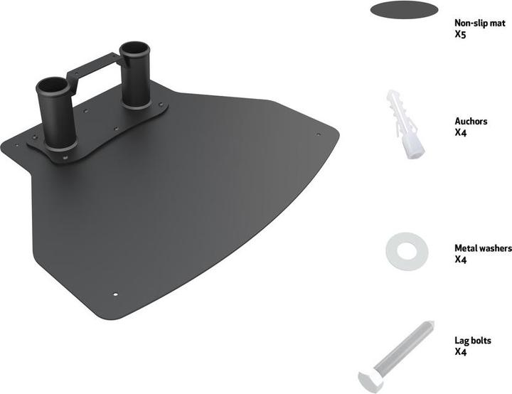 Produktbild Multibrackets Bodenplatte fix zu Floorstand, schwarz, Metall