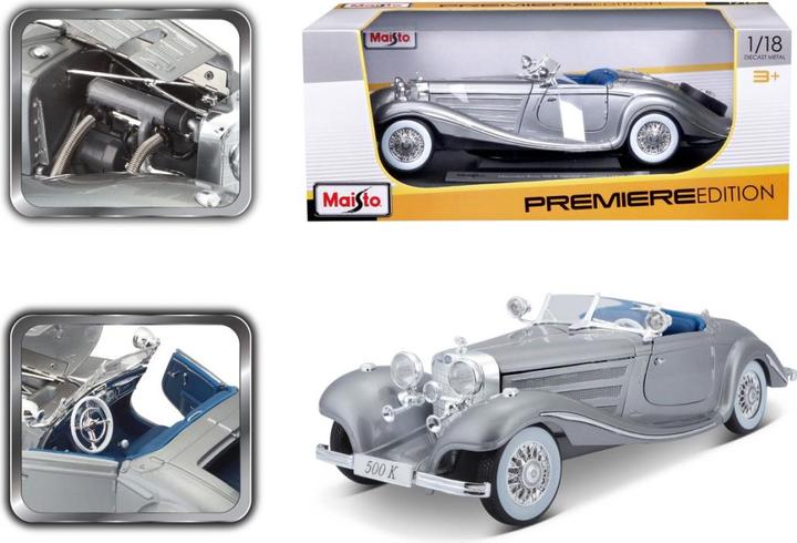 Produktbild Maisto Mercedes Benz 500K Specialroadster 1936 grey