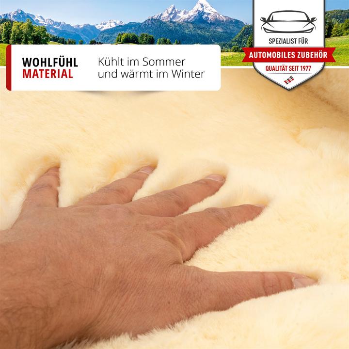 Image du produit Walser Oreiller de cou Mila en peau d'agneau, oreiller de cou voiture, oreiller de voyage en peau d'agneau