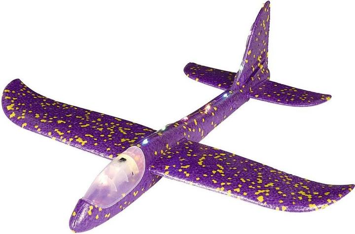 Produktbild leuchtender Segelflieger (mit LEDs) violett (Segelflugzeug)