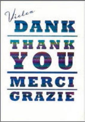Image du produit ABC Carte de remerciement Thank you, Danke, Grazie 6er (6 pcs)