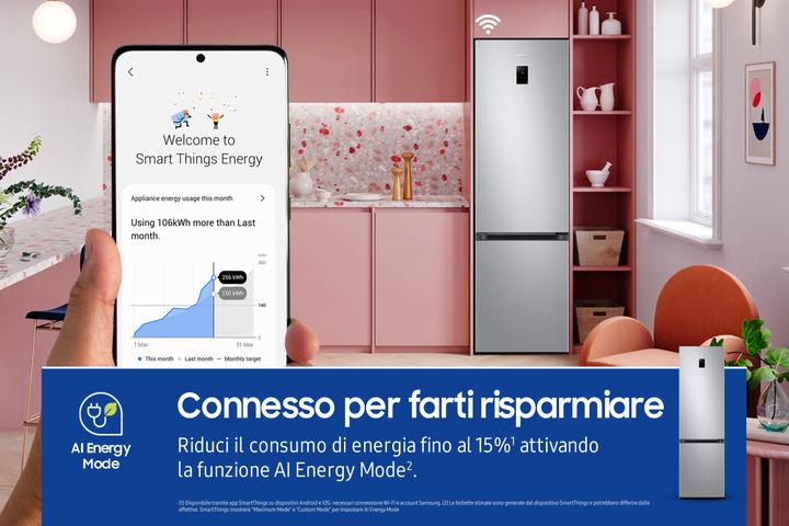 Image du produit Samsung RB38C672CSA EcoFlex AI Réfrigérateur combiné en pose libre avec congélateur Wifi 2m 39 (390 l)