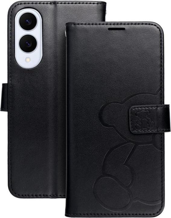 Produktbild OEM Back panel cover MEZZO Book case for SAMSUNG S25 Edge teddy bear black (Samsung Galaxy S25 Edge)