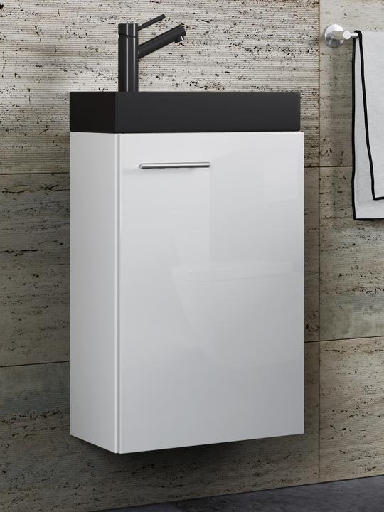 Actual product image VCM 2-piece washbasin Slito narrow black