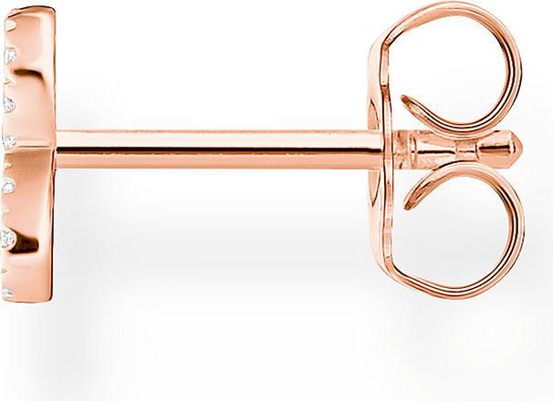 Produktbild Thomas Sabo Einzel Ohrstecker Infinity mit Weissen Steinen Verroségoldet (Silber 925)