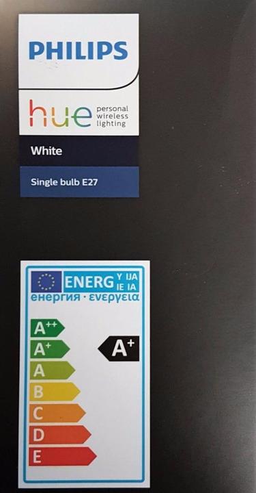 Energie-Label Philips Farbton Weiss (E27, 9.50 W, 800 lm, 1 x, F)