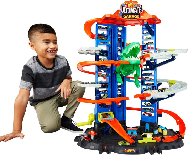 Immagine prodotto Hot Wheels Parcheggio della City Megacity con attacco di T-Rex