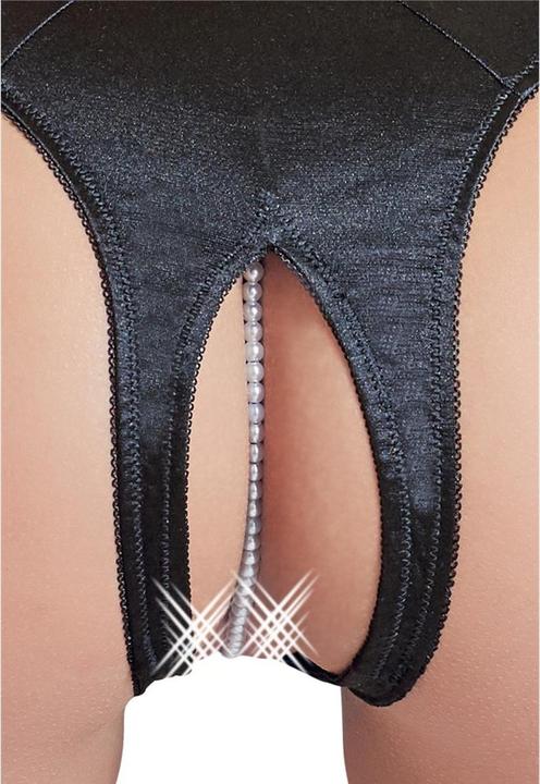 Produktbild Cottelli Collection String ouvert mit Perlen (L)