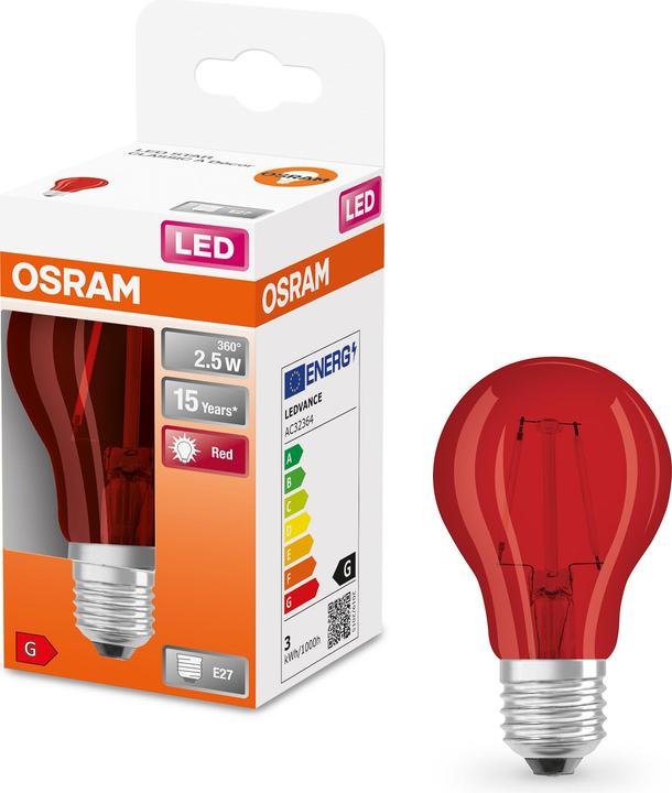 Actual product image Osram LED Monochrome (E27, 2.50 W, 45 lm, 1 x, G)