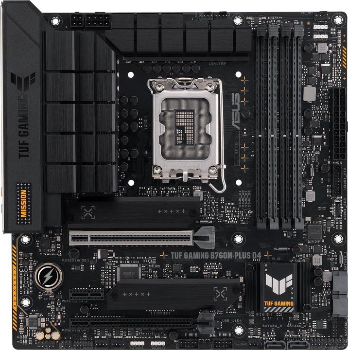 ASUS TUF GAMING B760M-PLUS D4 (LGA 1700, Intel B760, mATX)