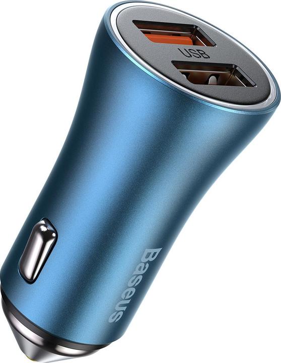 Produktbild Baseus Golden Contactor Pro car charger, 2x USB, 40W (blue)