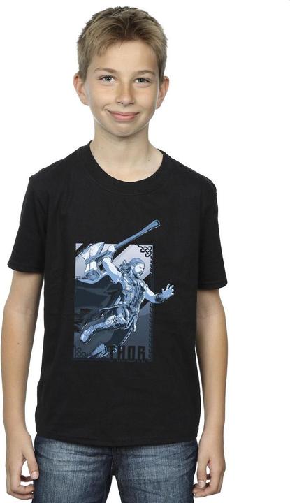 Actual product image Boys Thor Love And Thunder Attack T-Shirt (140, 146)