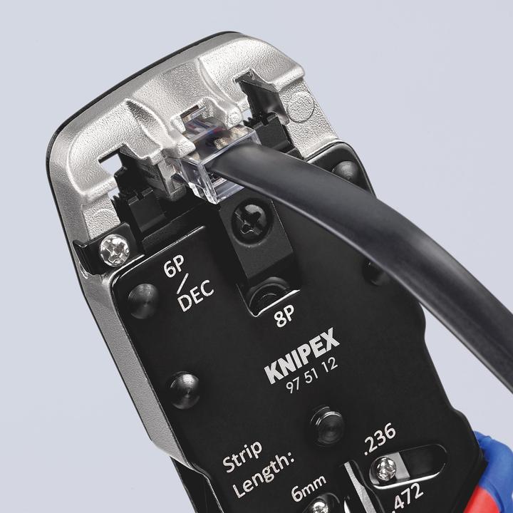 Actual product image Knipex Crimping Pliers for Western plugs (200 mm)