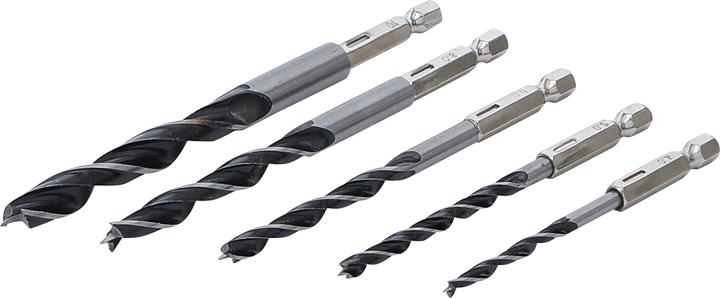 Image du produit BGS Jeu de mèches bois 4 - 10 mm Six pans 5 pièces (10 mm, 4 mm, 6 mm, 8 mm, 5 mm)