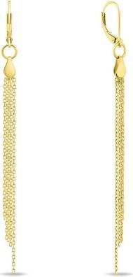 Brilio Silver - Unmissable long earrings in gold-plated silver EA915Y (Silber)