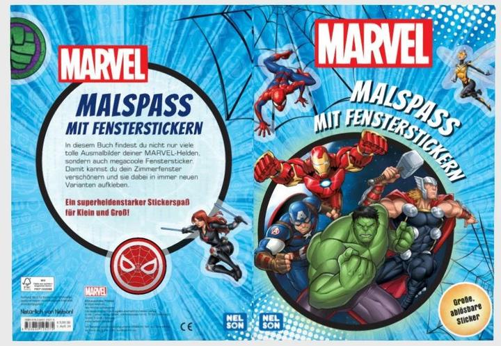 Actual product image MARVEL: Colouring fun with window stickers