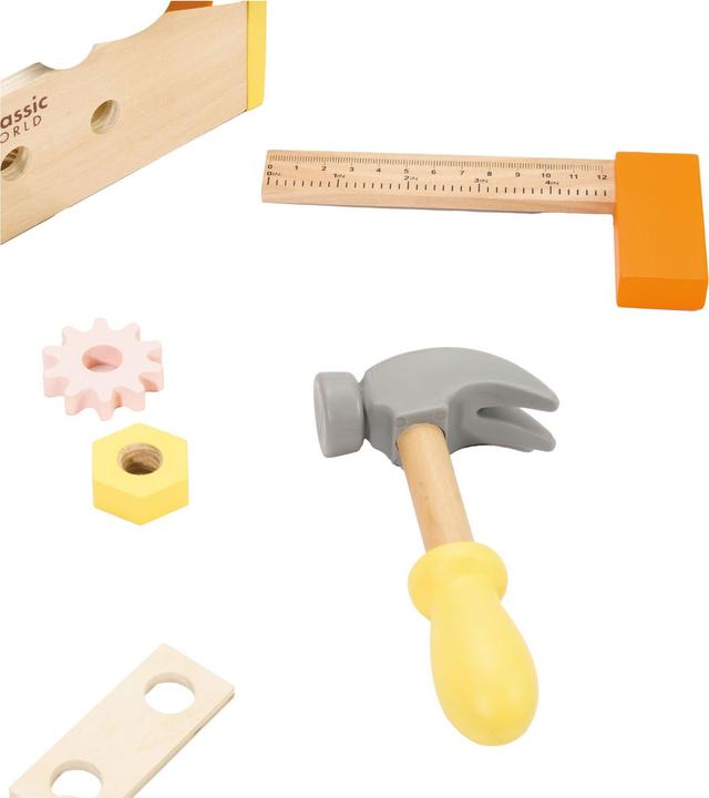 Actual product image Classic World Wooden carpentry set with tool box, 18dl