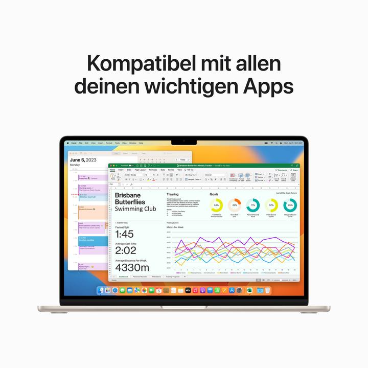 Immagine prodotto Apple MacBook Air – 2023 (15", M2, 8 GB, 256 GB, DE)