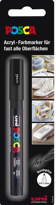 Produktbild Faber-Castell Faber.C.Marker UNI POSCA PC-3M schwarz BK (Schwarz, 1.30 mm, 1 x)