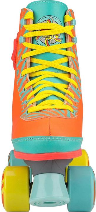 Actual product image Nijdam Rolschaatsen - LED Star Zebra - Fluororanje/Lichtblauw/Geel - 37/38 (37)