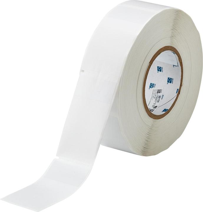 Produktbild Brady THT-27-427-1, selbstlaminierendes Vinyl, Weiss/Transparent, 50,8 x 25,4(95,25)mm, permanent