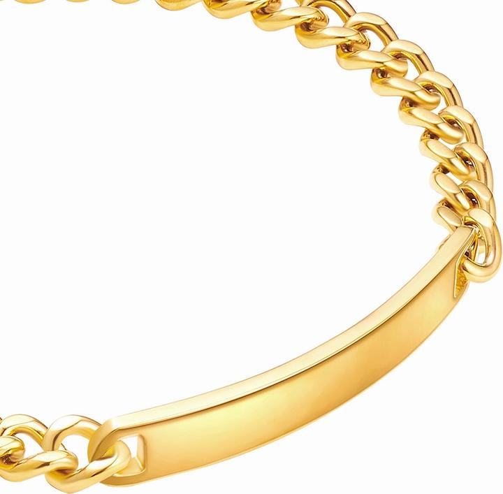 Produktbild True Rebels Herren Edelstahl Gelbgold - 34214 (21 cm, Edelstahl)