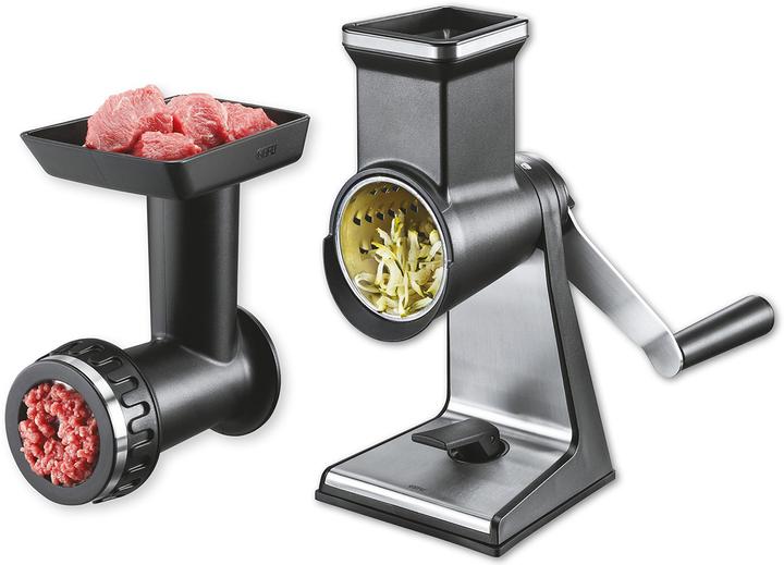 Actual product image GEFU Drum grater with meat grinder attachment