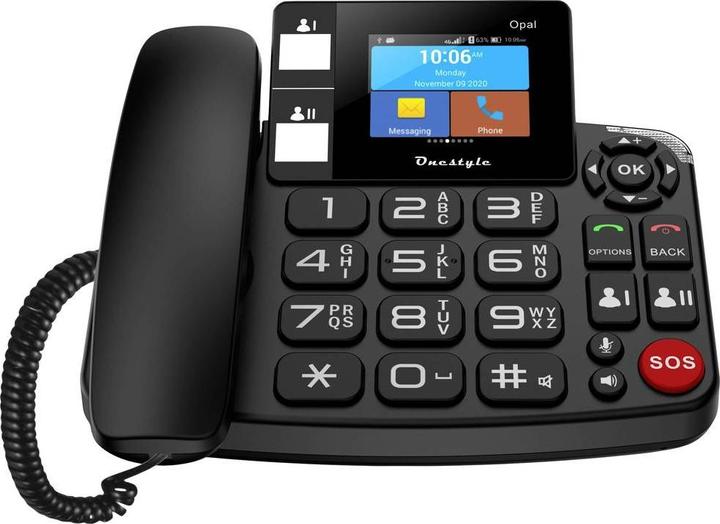 Onestyle Telefono cellulare da tavolo Opal nero (2.80", 2G)