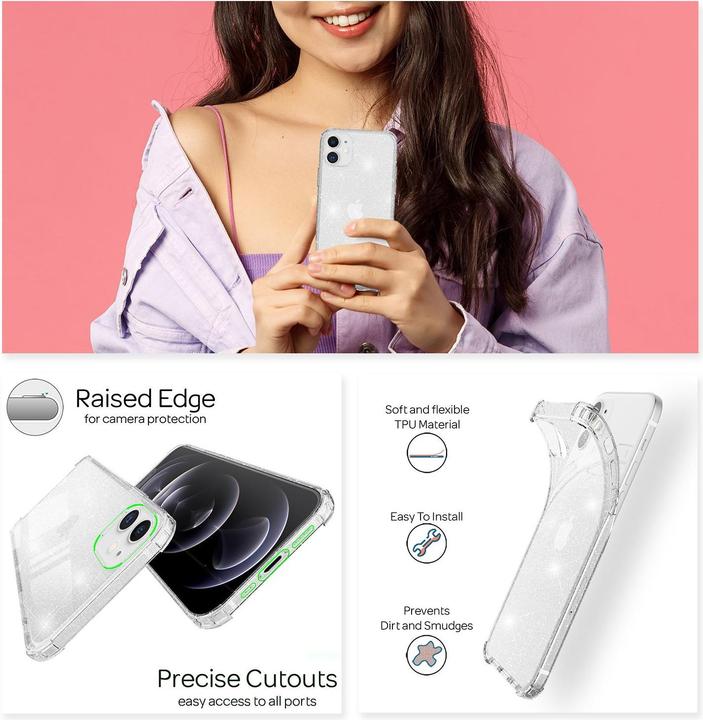 Actual product image Nalia Glitter cover (Apple iPhone 12 mini)
