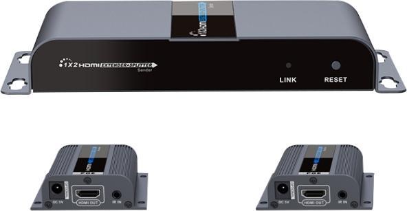 Produktbild Deltacoimp HDMI-Sender über Ethernet-Kabel, 1080p in 60 Hz, bis zu 40 m, schwarz