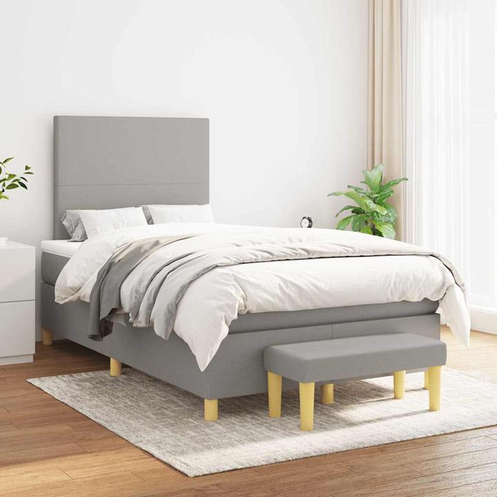 Actual product image VidaXL Bo x springbett mit Matratze 120 x 190 cm Stoff (120 x 190 cm)