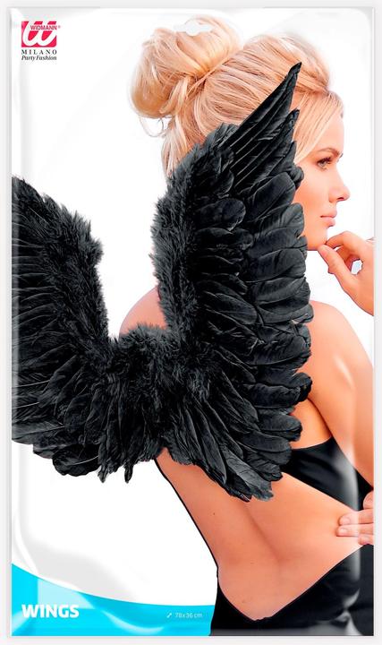 Actual product image Widmann Angel wings black 86x31cm