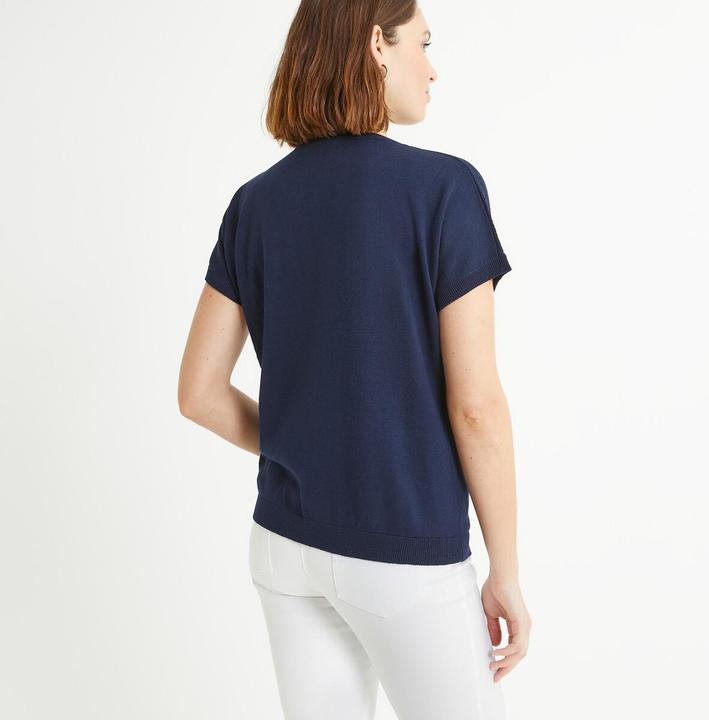 Produktbild Anne Weyburn Feinstrickpullover mit V-Ausschnitt und kurzen Ärmeln (W36/L38)