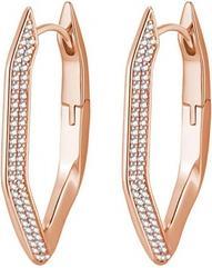 Rosato Charming bronze earrings with clear zircons Eva RZEV22