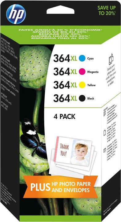 Produktbild HP 364XL Combo Value Pack (M, BK, C, Y)